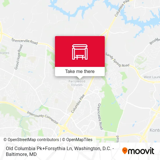 Old Columbia Pk+Forsythia Ln map