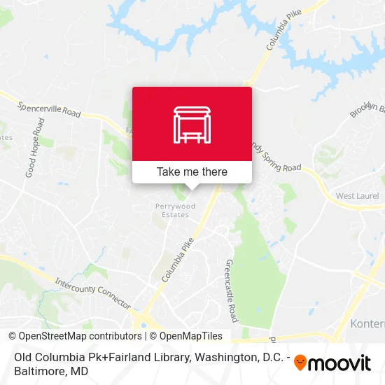 Old Columbia Pk+Fairland Library map