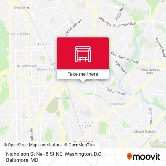 Mapa de Nicholson St Ne+8 St NE