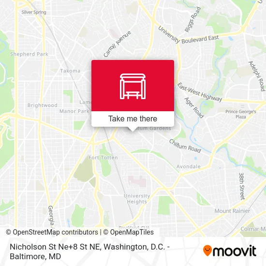 Nicholson St Ne+8 St NE map