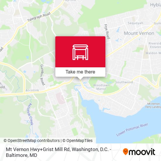 Mt Vernon Hwy+Grist Mill Rd map