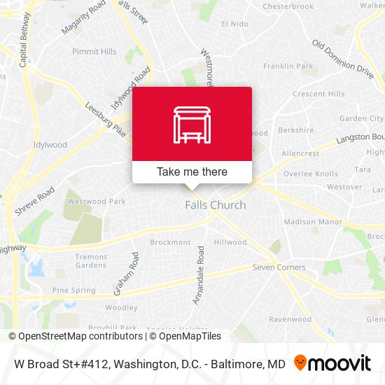 W Broad St+#412 map