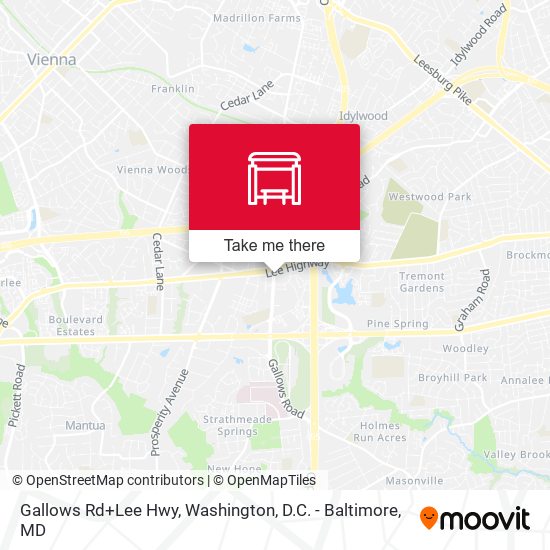 Gallows Rd+Lee Hwy map