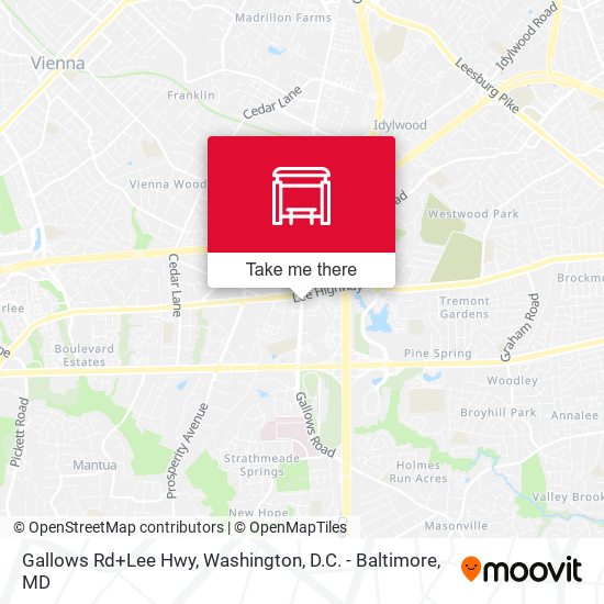 Gallows Rd+Lee Hwy map