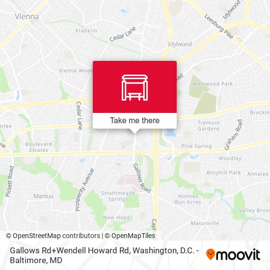 Gallows Rd+Wendell Howard Rd map