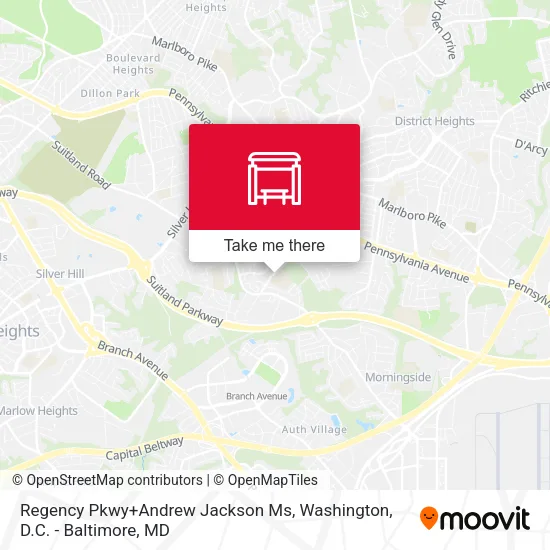 Regency Pkwy+Andrew Jackson Ms map