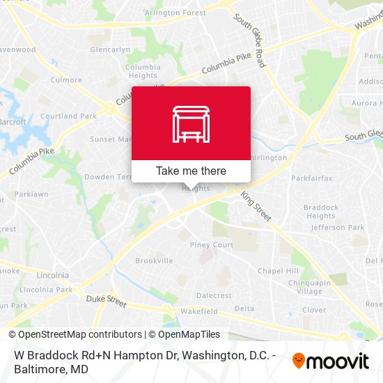 Mapa de W Braddock Rd+N Hampton Dr