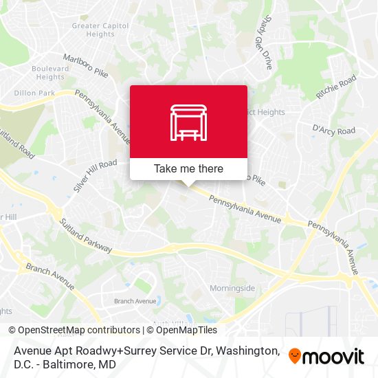 Mapa de Avenue Apt Roadwy+Surrey Service Dr