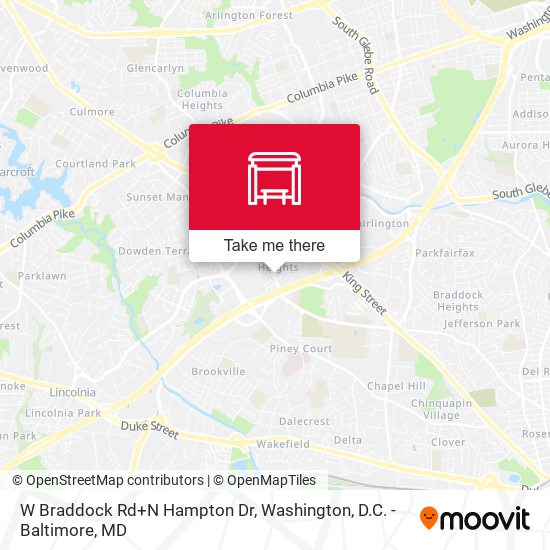 W Braddock Rd+N Hampton Dr map