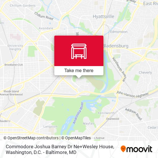 Commodore Joshua Barney Dr Ne+Wesley House map