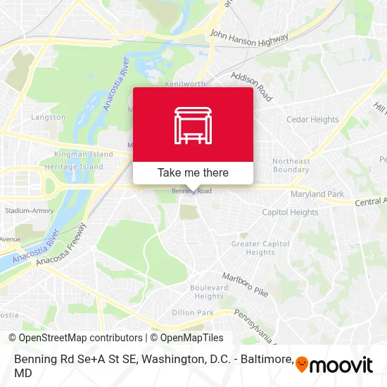 Benning Rd Se+A St SE map