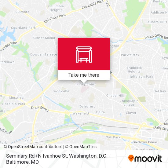 Seminary Rd+N Ivanhoe St map