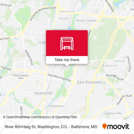 River Rd+Haig Dr map