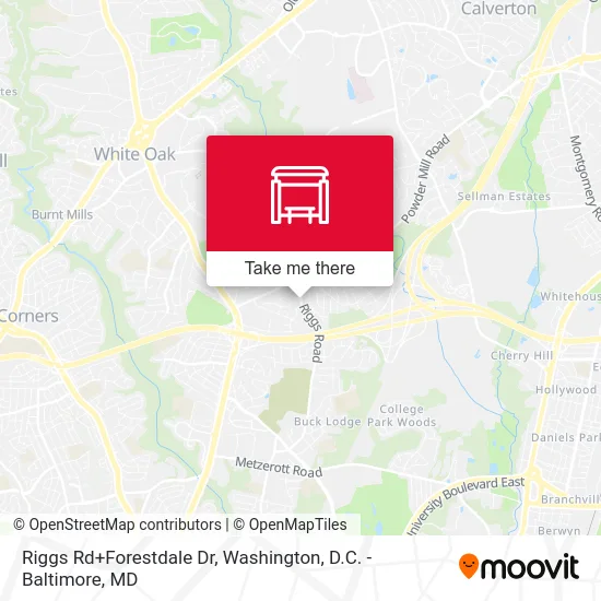 Riggs Rd+Forestdale Dr map