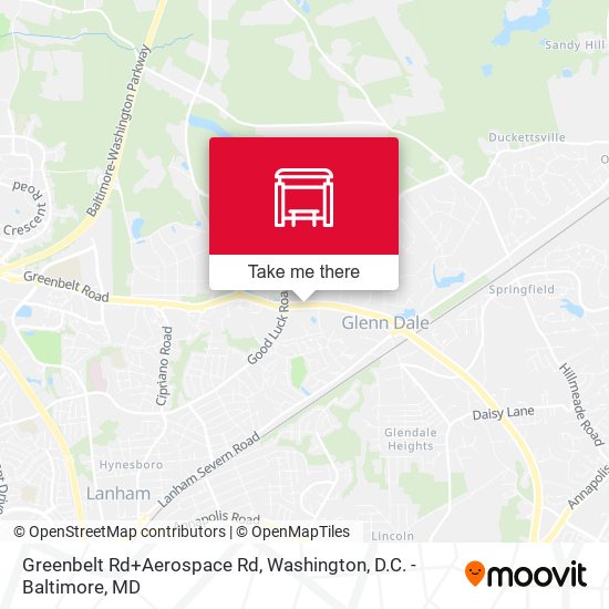 Mapa de Greenbelt Rd+Aerospace Rd