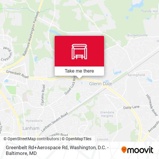 Greenbelt Rd+Aerospace Rd map