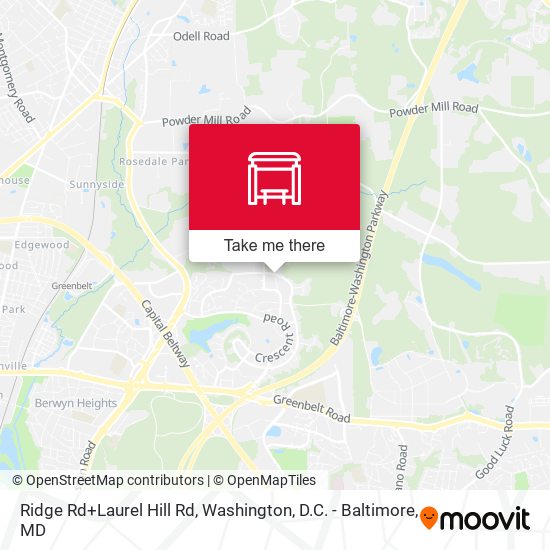 Ridge Rd+Laurel Hill Rd map