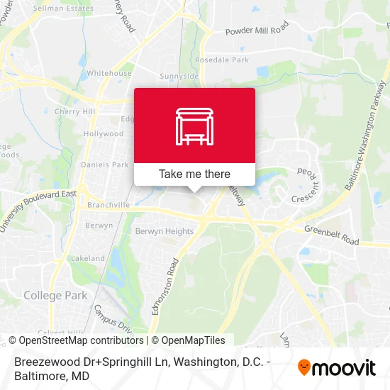 Breezewood Dr+Springhill Ln map