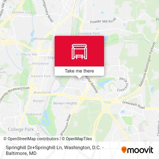 Mapa de Springhill Dr+Springhill Ln