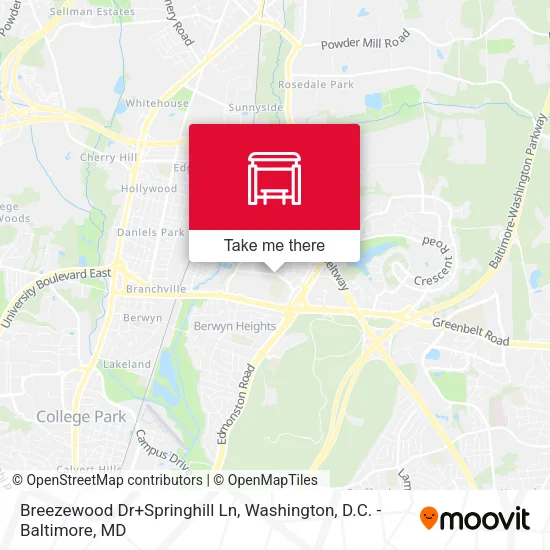Breezewood Dr+Springhill Ln map