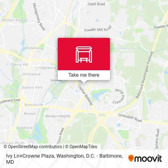 Ivy Ln+Crowne Plaza map