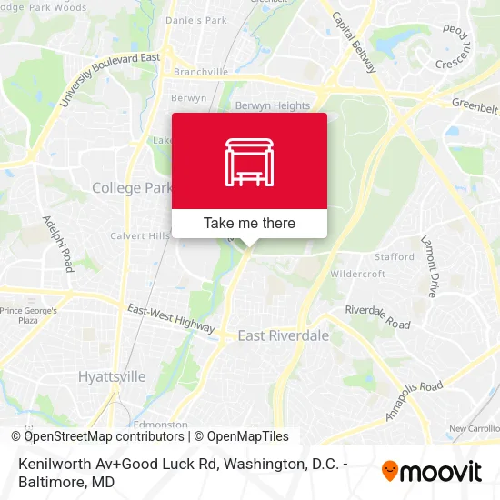 Kenilworth Av+Good Luck Rd map