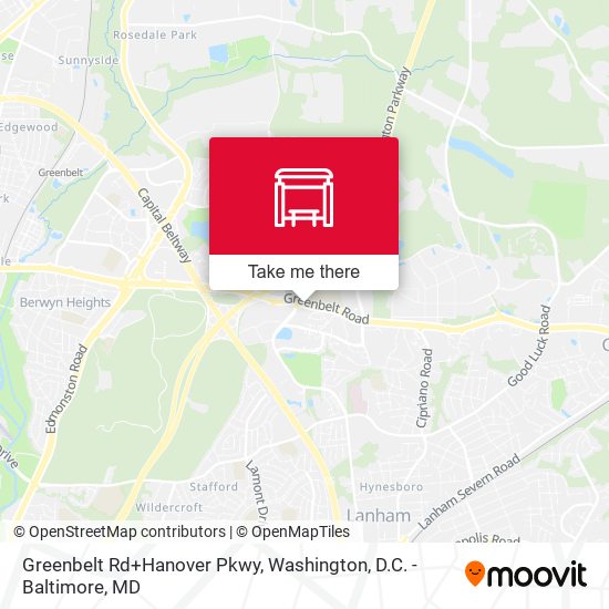 Mapa de Greenbelt Rd+Hanover Pkwy