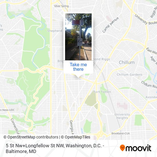 5 St Nw+Longfellow St NW map