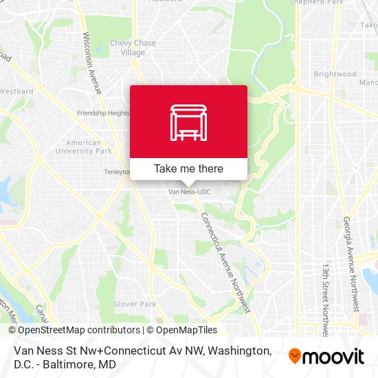 Mapa de Van Ness St Nw+Connecticut Av NW