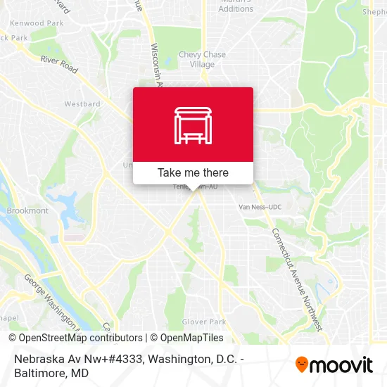 Nebraska Av Nw+#4333 map