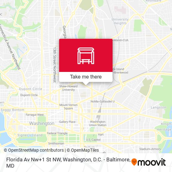 Florida Av Nw+1 St NW map