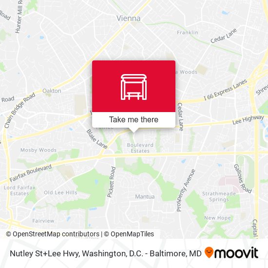Nutley St+Lee Hwy map