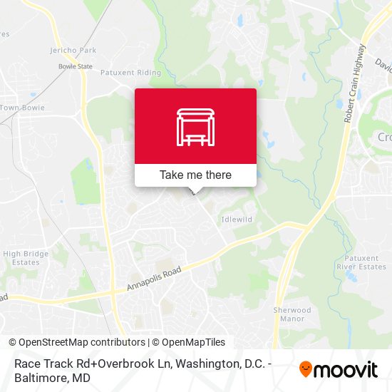 Race Track Rd+Overbrook Ln map