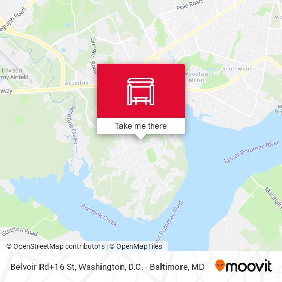 Belvoir Rd+16 St map