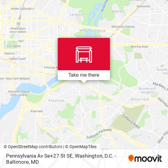 Pennsylvania Av Se+27 St SE map