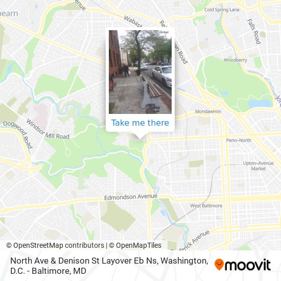 North Ave & Denison St Layover Eb Ns map