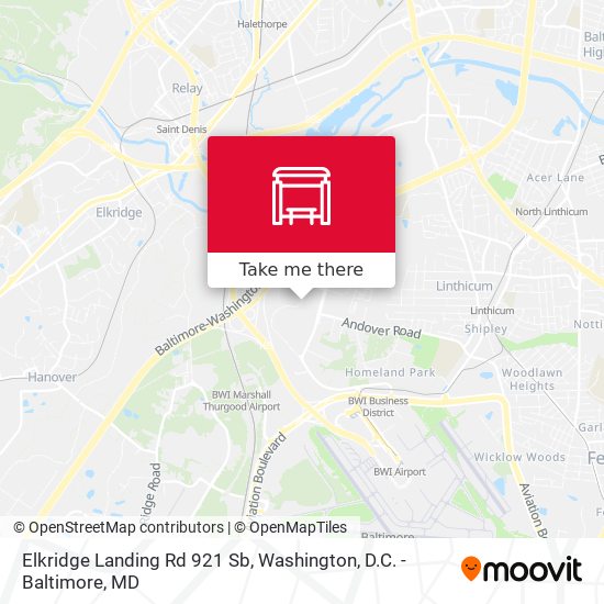 Elkridge Landing Rd 921 Sb map