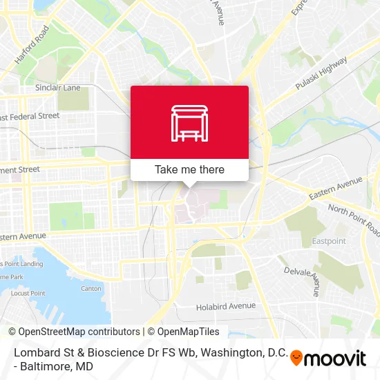 Lombard St & Bioscience Dr FS Wb map
