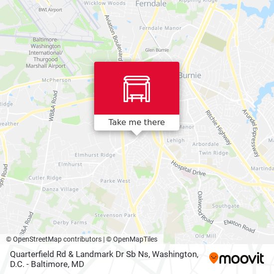 Mapa de Quarterfield Rd & Landmark Dr Sb Ns