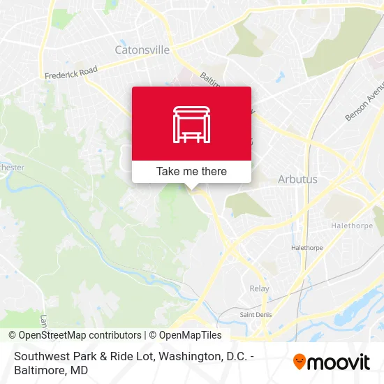 Southwest Park & Ride Lot map