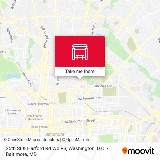 25th St & Harford Rd Wb FS map