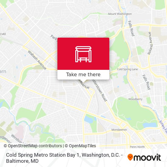 Cold Spring Metro Station Bay 1 map