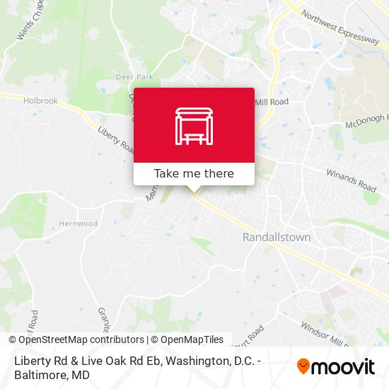 Mapa de Liberty Rd & Live Oak Rd Eb