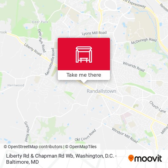 Liberty Rd & Chapman Rd Wb map