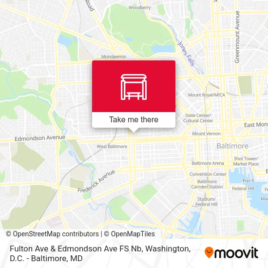 Fulton Ave & Edmondson Ave FS Nb map