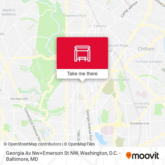 Mapa de Georgia Av Nw+Emerson St NW