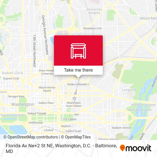 Florida Av Ne+2 St NE map