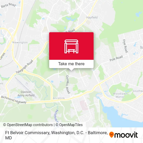 Ft Belvoir Commissary map