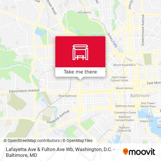 Lafayette Ave & Fulton Ave Wb map