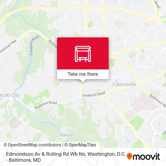 Edmondson Av & Rolling Rd Wb Ns map